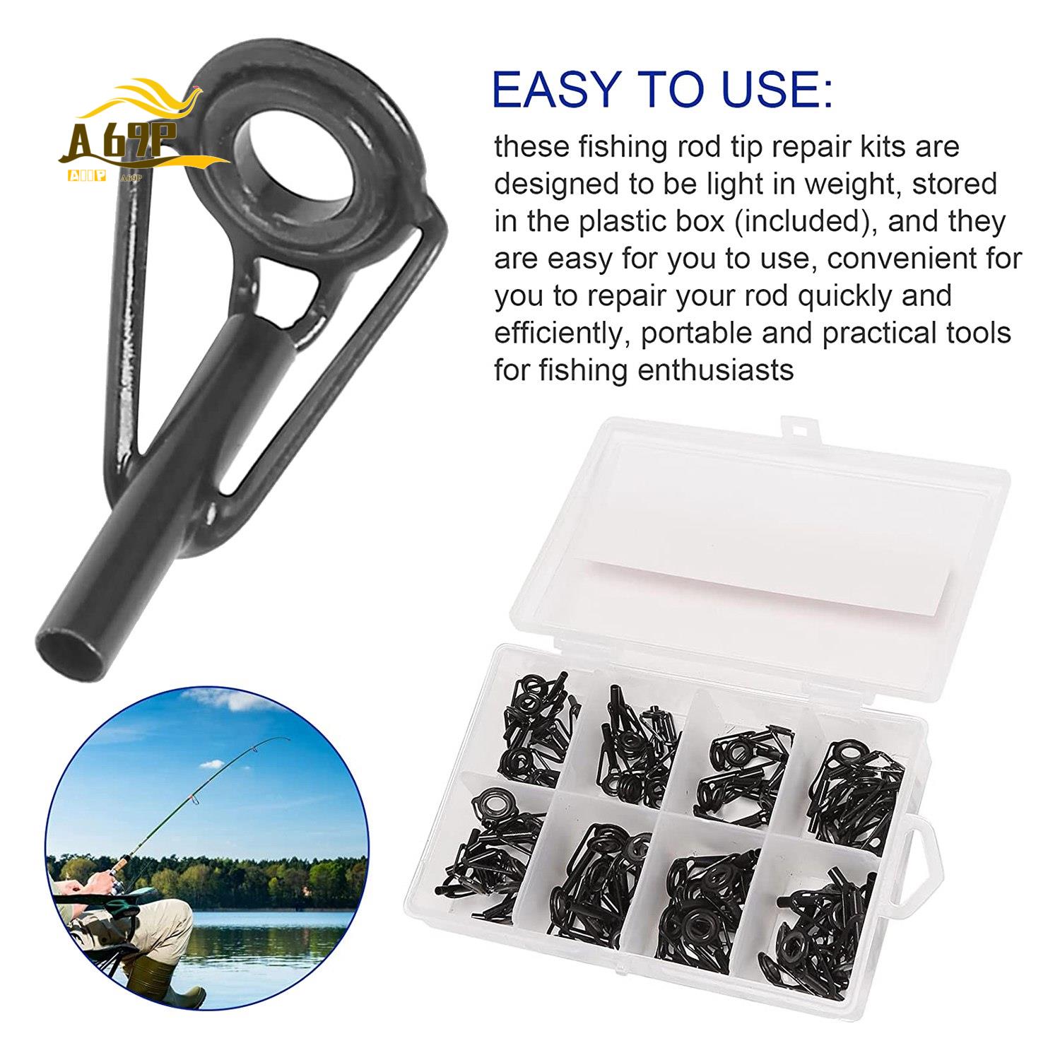 Fishing Rod Tip Replacement - Набор для ремонта кончиков удочек A69P-80: