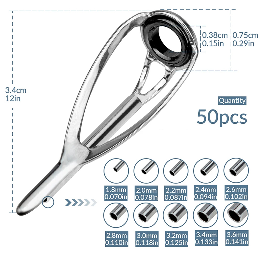 Fishing Rod Guide Replacement - THKFISH 50 шт., направляющие для удочки,