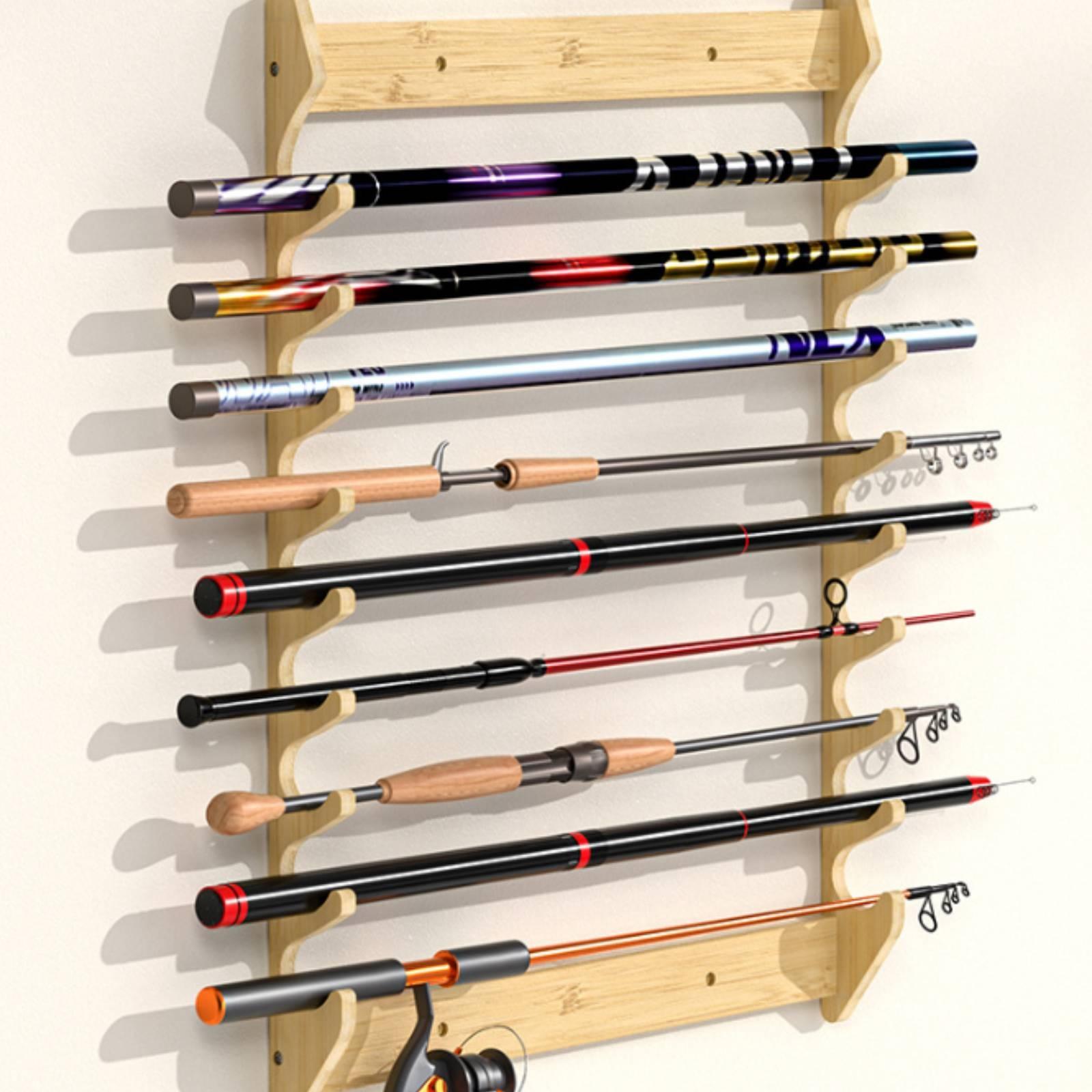 Fishing Rod Rack - Настенный держатель для удочек из бамбука: