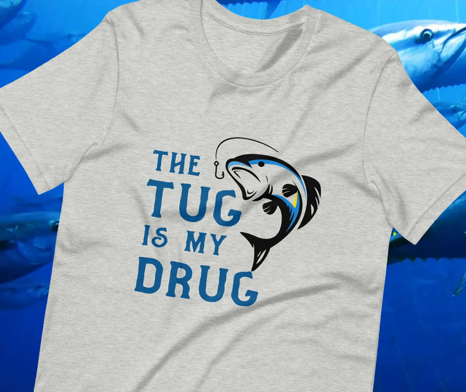 Fishing Rod Boat - Футболка «The Tug Is My Drug»