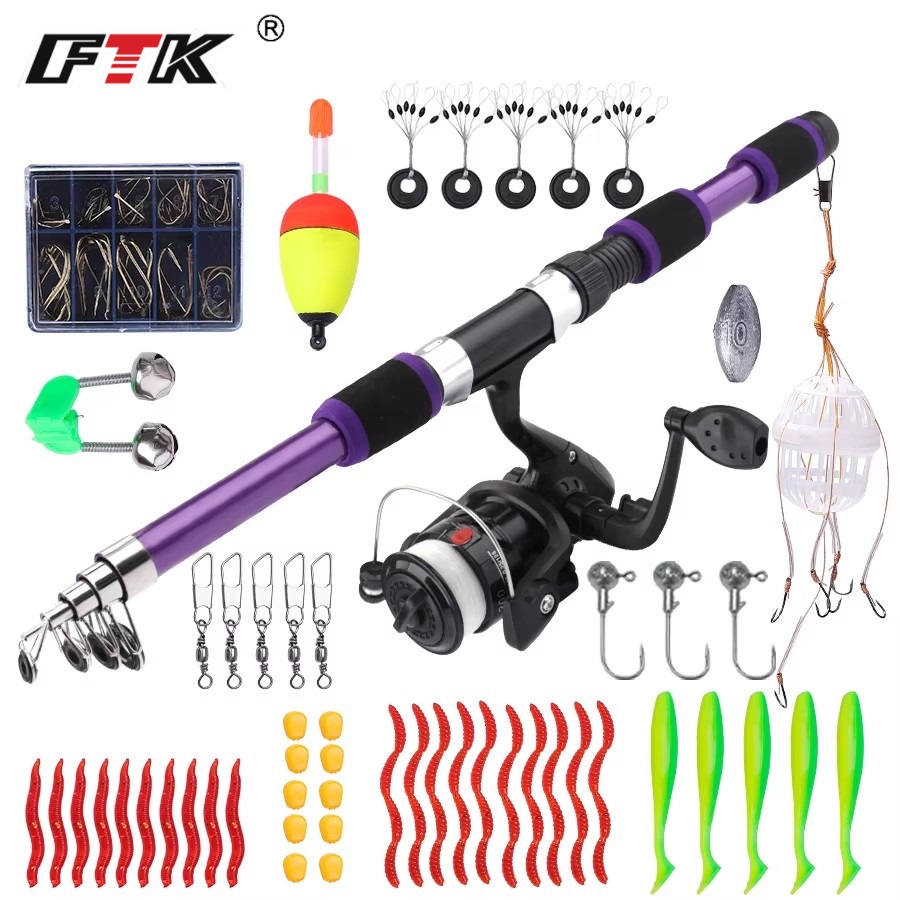 Fishing Rod Carbon Fiber - FTK 1,8 м портативная спиннинговая удочка,