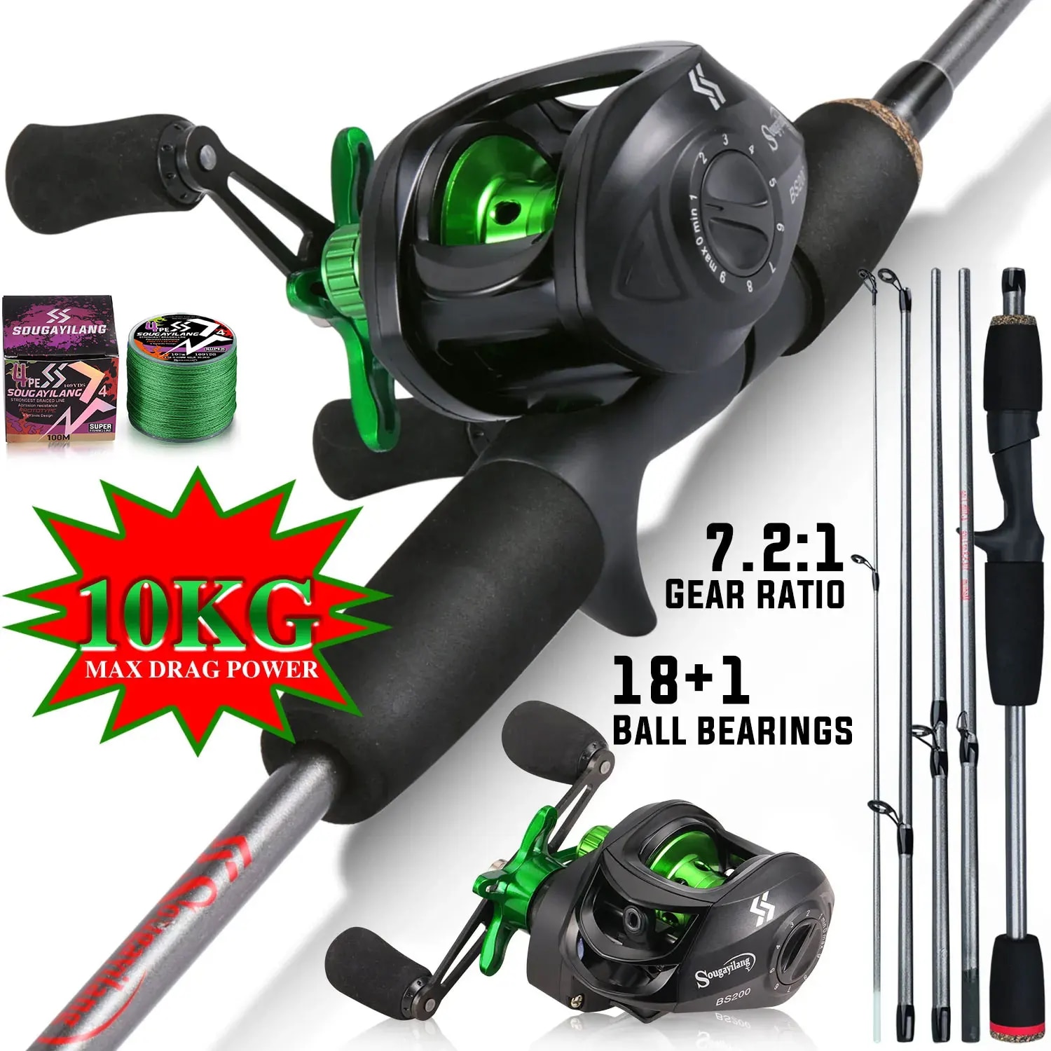 Комбинированная удочка Sougayi – обзор и цена Fishing Rod Combo