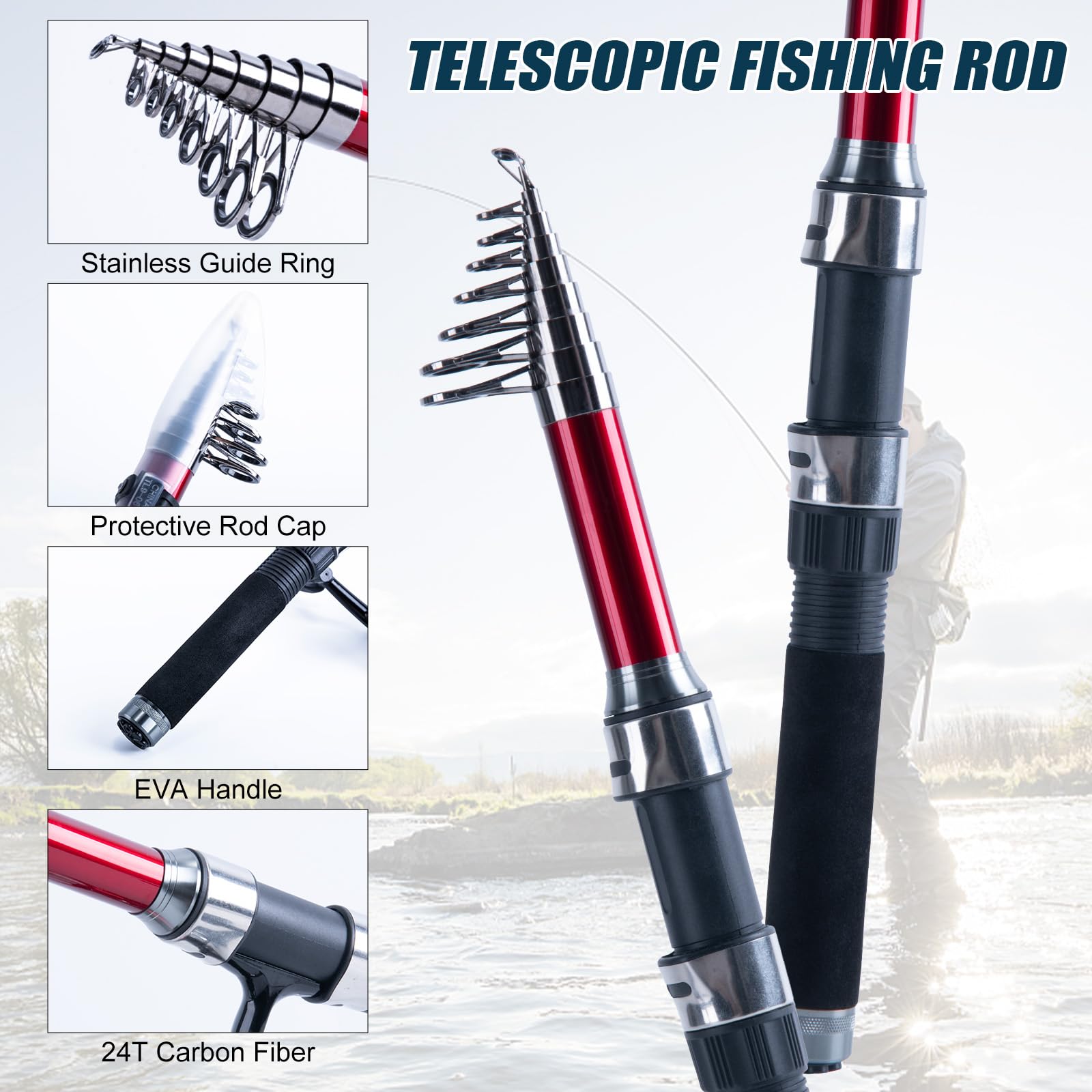 Goture 2 шт. удочка и 2 шт. ко – обзор и цена Fishing Rod Combo